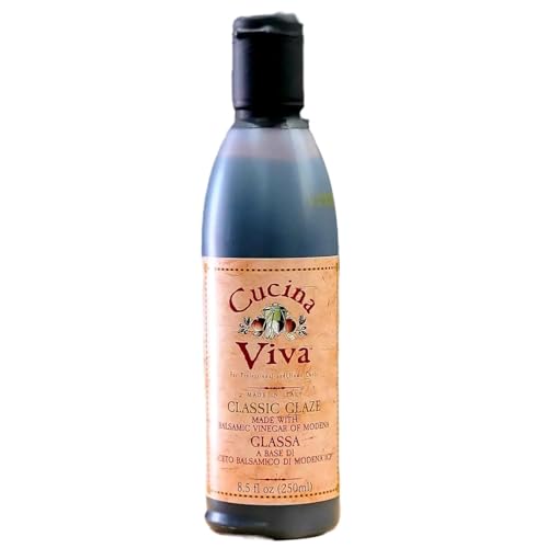 Cucina Viva Balsamic Classic Glaze for Cooking and Dressing, Perfect for Italian Dishes and Grilled Meats (8.5 fl oz (2