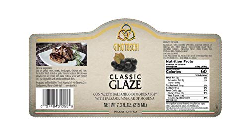 Toschi Classic Balsamic Vinegar - Authentic Tasting Glaze for Cooking and Dressing
| Toschi Balsamic Glaze Vinegar - Pe