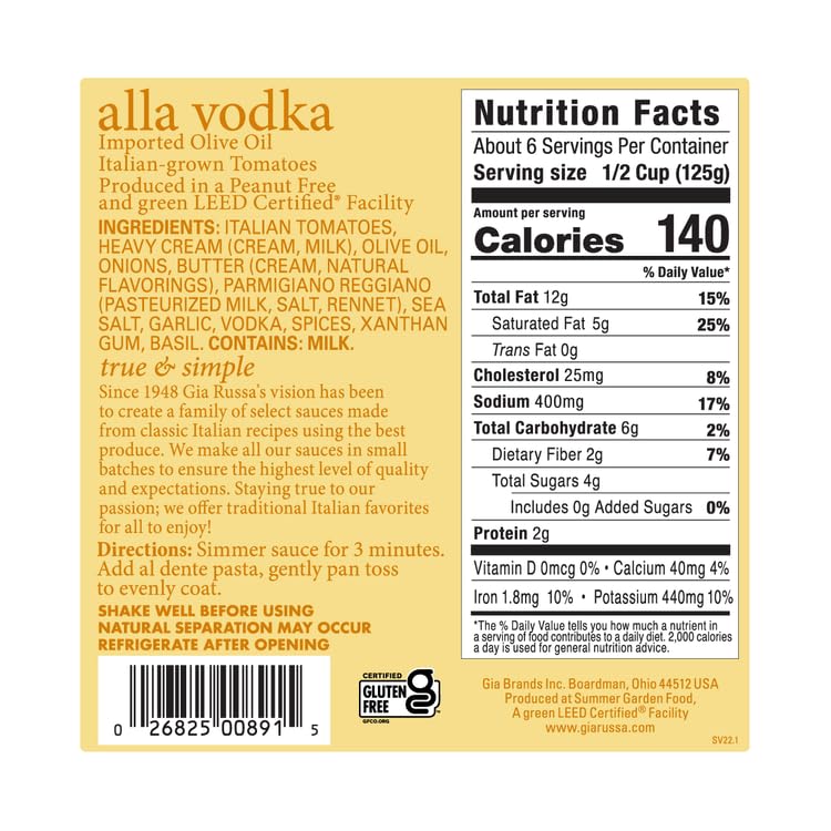 Gia Russa Alla Vodka Sauce - Pack of 3, 2|0 OZ | Authentic Italian Flavor for Pasta Lovers | Perfect for Weeknight Dinne