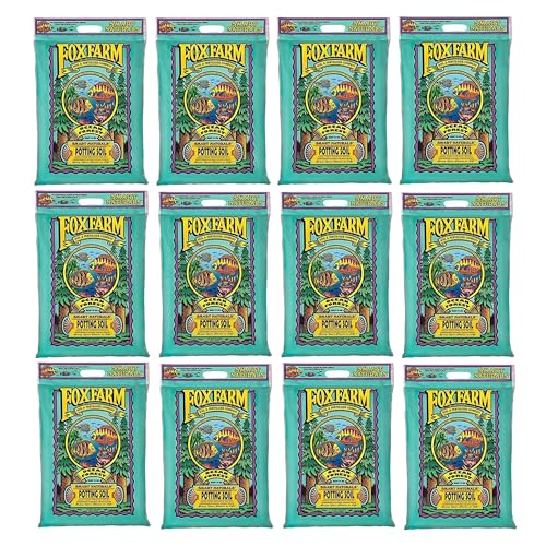FoxFarm Ocean Forest Potting Soil, 12qt (Pack of 12) - Light Texture, Optimal for All Container Plants, pH Adjusted for