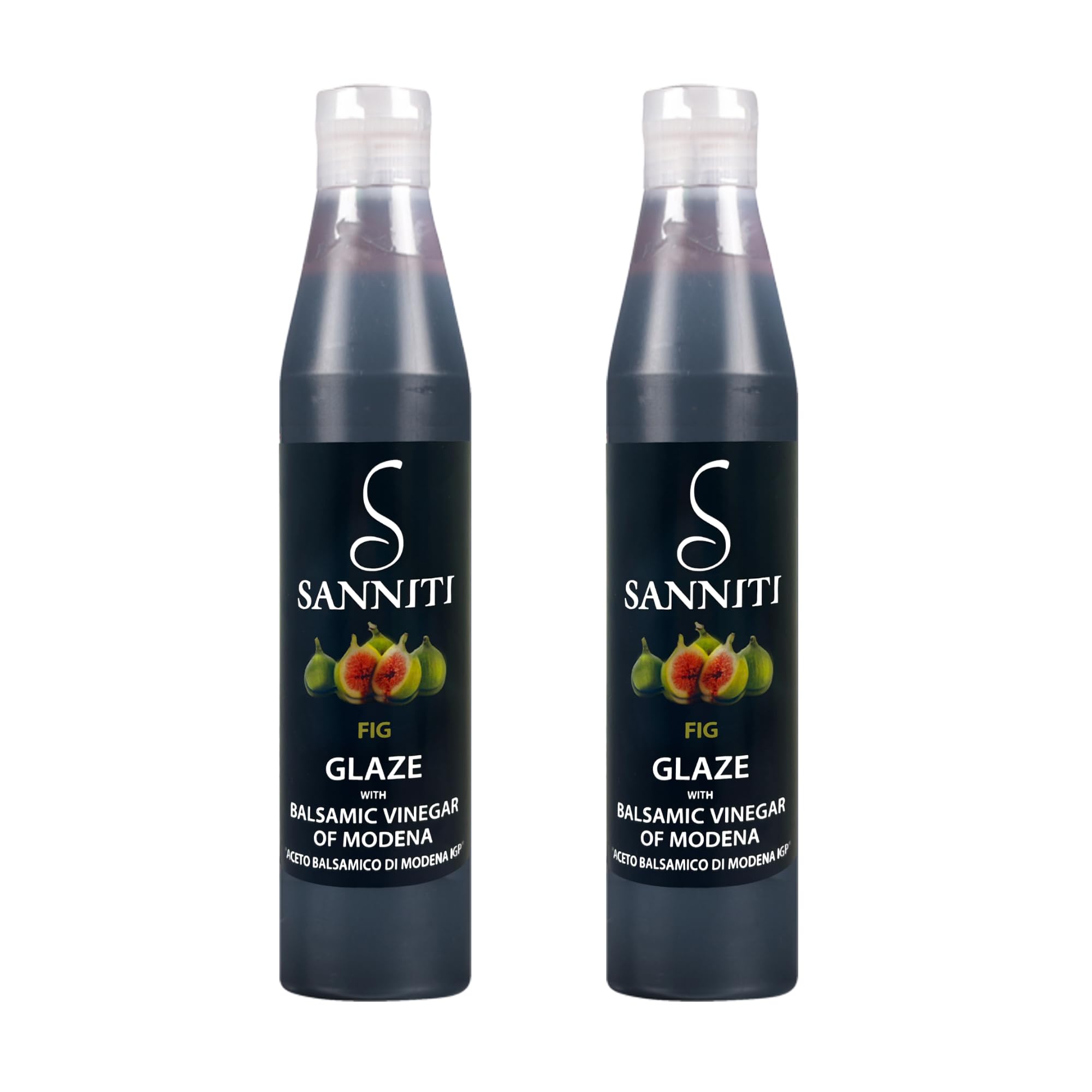 Sanniti Italian Balsamic Vinegar Fig Glaze for Culinary Uses, Premium Quality, Perfect for Cooking and Dressing, 1|9 Ou