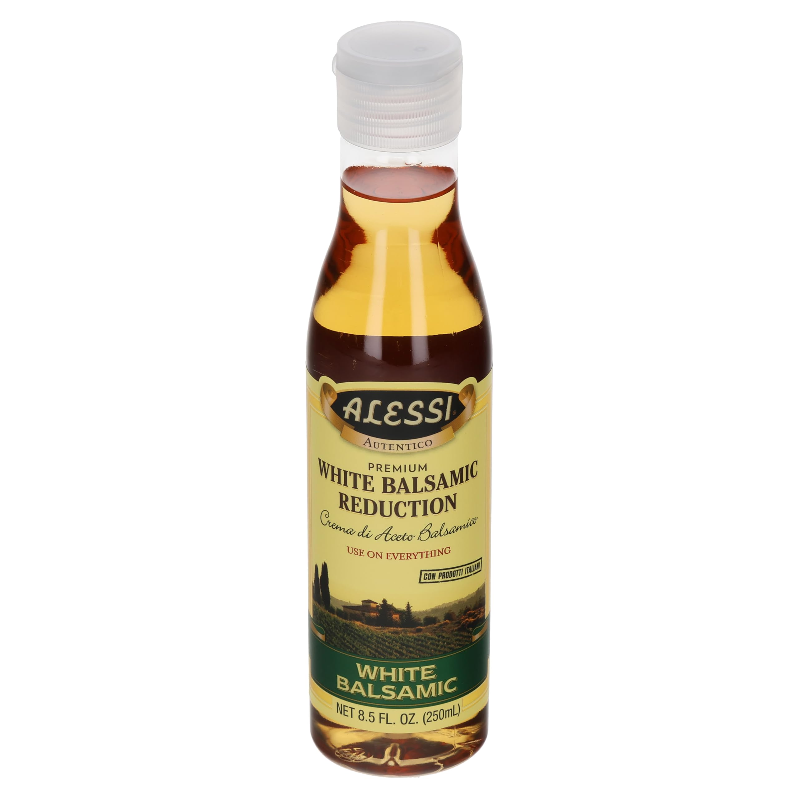 Alessi Autentico White Balsamic Vinegar, Perfect for Caprese Salad and Cheese Lovers, Ideal for Grilling Meats, Enhances