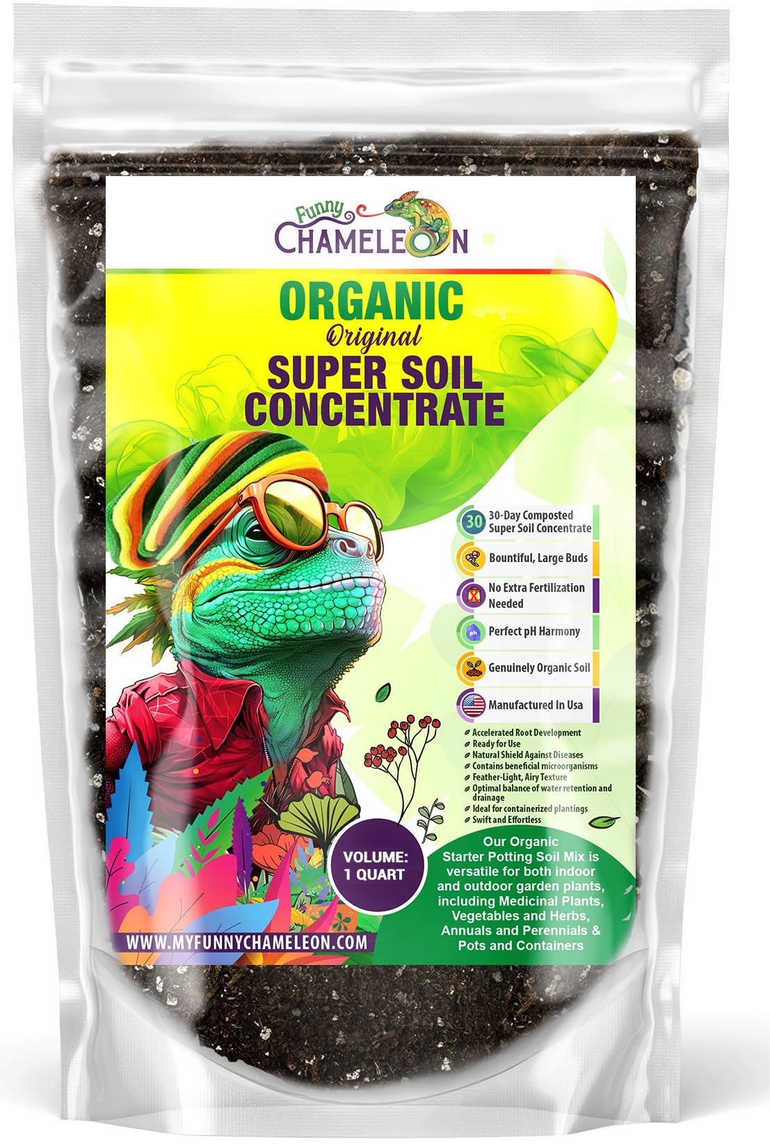 Organic Original Super Soil Concentrate with Mycorrhizae - Living Soil Boosts Roots & Buds for Seeds & Clones - Indoor &