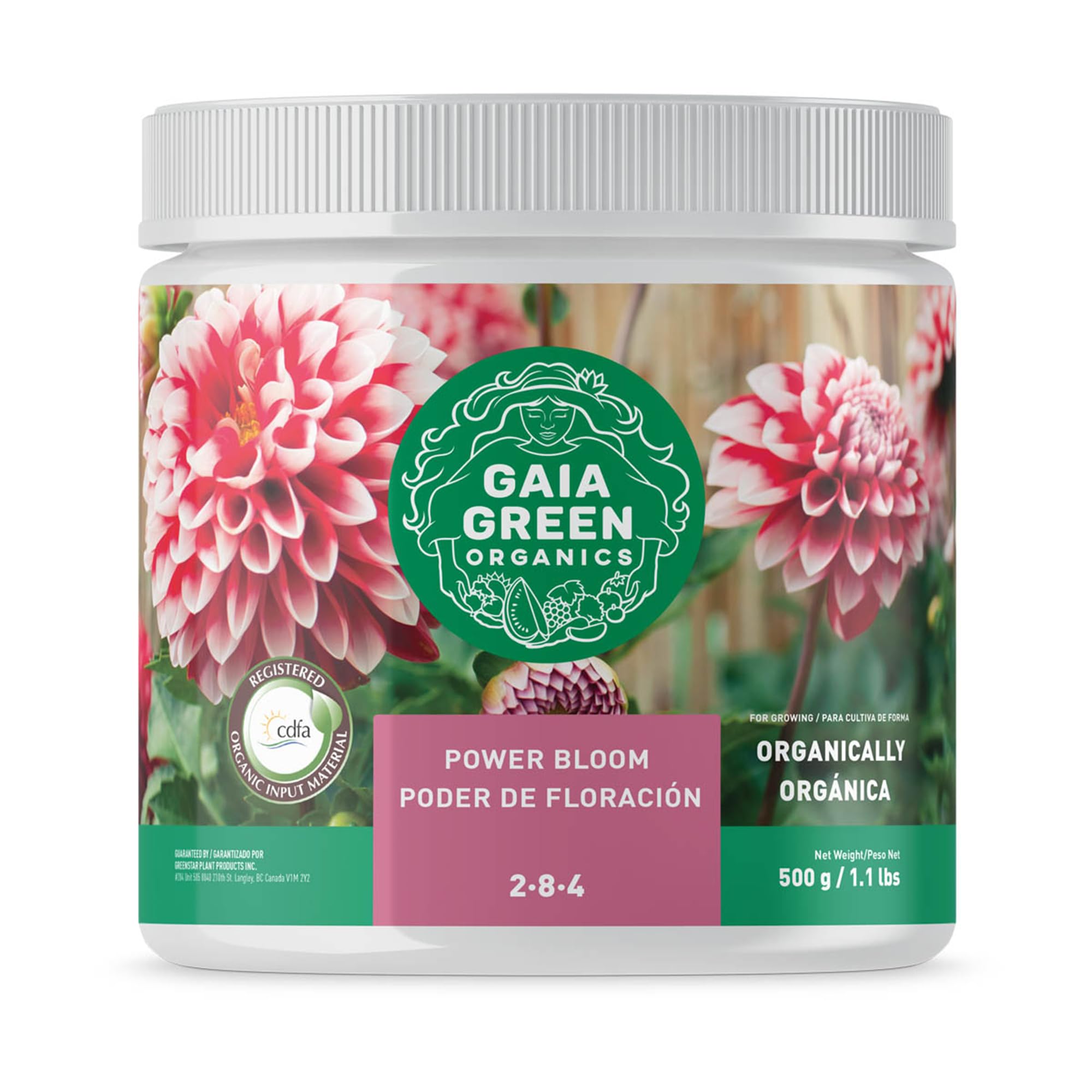 Gaia Green Power Bloom Easy to Use Long Lasting for Root Development Flowering and Fruiting Plants 500 Grams